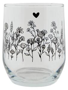 Pohárik na nápoj s kvetmi Flora And Fauna - Ø 8*9 cm / 300 ml - Clayre & Eef