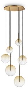 IDEAL LUX 345406 EQUINOXE SP6 závesné svietidlo jantárové béžové