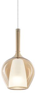 IDEAL LUX 359885 KALIQUE-1 SP1 D18 závesné svietidlo jantárové béžové