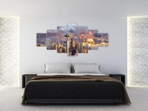 Panoráma mesta - obrazy (Obraz 210x100cm)
