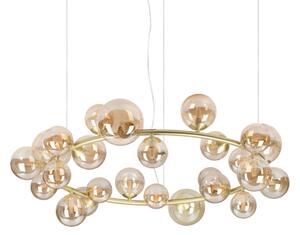 IDEAL LUX 370583 PERLAGE SP25 závesné svietidlo jantárové béžové