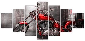 Obraz červené motorky (Obraz 210x100cm)