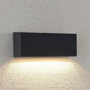 Lindby LED vonkajšie nástenné svietidlo Jarte, 24 cm, dole, sivé, IP65