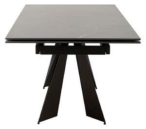 Sandra rozkladací stôl čierny 180(40+40)x90 cm