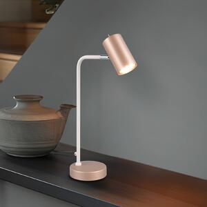 Stolná lampa Marley, hnedá/svetlosivá, výška 45 cm, kov