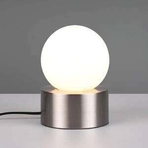 Stolová lampa Countess opál kovový podstavec nikel