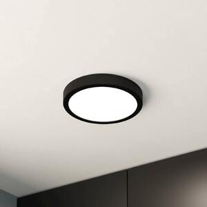 LED stropné svietidlo Fueva 5 IP44 3000K čierne Ø21cm