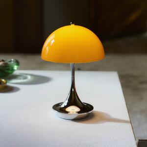 Louis Poulsen Panthella 160 Portable Original, opálovo-oranžová, Žltá / oranžová, Obývacia izba / jedáleň, Plast, Dizajn, Stojacie svietidlo