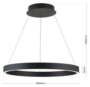 Orion - LED stmievateľný luster na lanku KOLK LED/60W/230V 2700/3000/4000K pr. 60 cm čierna