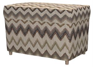Poťah na podnožku Strandmon farba produktu béžová látka zapletaná, vzorované