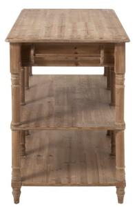 Drevený konzolový stolík so zásuvkami prírodné drow - 131 * 70 * 95 cm