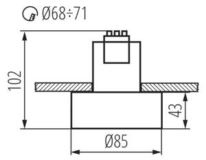 Kanlux 27579 - Podhľadové svietidlo MINI RITI 1xGU10/25W/230V biela