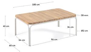 MUZZA Záhradný konferenčný stolík nalia 100 x 60 cm prírodný