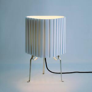 HAY Stolová lampa Canelé, svetlo modrá, výška 37 cm, E14, textil, Modrá, Obývacia izba / jedáleň, Textil / látka / hodváb, Dizajn, Stojacie svietidlo