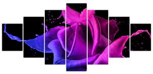 Abstraktný obraz kvetín (Obraz 210x100cm)