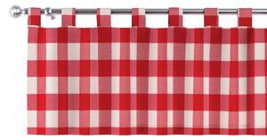 Krátky záves na pútkach farba produktu červená látka vzorované