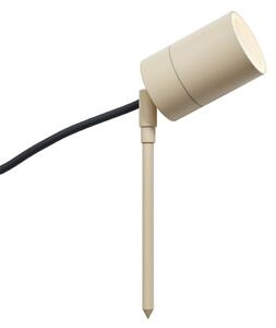 Bodové svietidlo s hrotom krémové GU10 50 mm nastaviteľné IP44 vrátane kábla a zástrčky - Solo