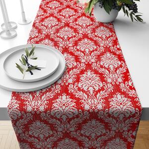 Ervi bavlnený behúň na stôl - ornament červený