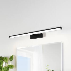 LED nástenné svietidlo Pandella 1, dĺžka 60 cm, čierna farba, hliník, Čierna, Kúpeľňa, Hliník, Moderný, Nástenné svietidlo