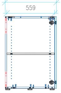 Kuchynka NIKA s drezom a batériou 1481 x 600 x 2000 mm, dub prírodný, pravé