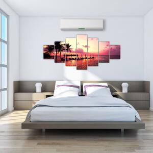 Západ slnka v exotike - obraz (Obraz 210x100cm)