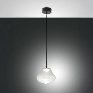 LED závesné svietidlo Deva, číre, sklo, Ø 25 cm, stmievateľné, Jasné / priehľadné, Obývacia izba / jedáleň, Sklo, Moderný, Závesné svietidlo