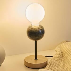 Pauleen Marble Dream stolná lampa podstavec drevo