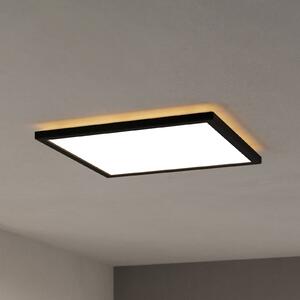 EGLO connect LED stropné svietidlo Rovito-Z, čierne, 39 x cm, Čierna, Obývacia izba / jedáleň, Plast, Stropné svetlo