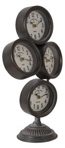 Kovové vintage hodiny sa svetovými časy Old Town Clocks - 24 * 13 * 43 cm / 4 * AA