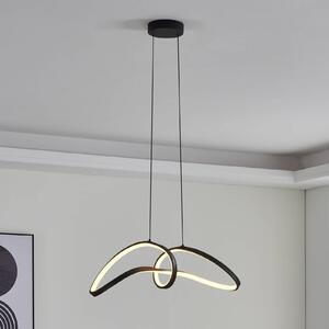 EGLO connect LED závesné svietidlo Calarossa-Z, čierna farba, hliník, Čierna, Obývacia izba / jedáleň, kov, Moderný, Závesné svietidlo