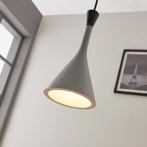 Závesná lampa Flynn, sivý betón, 1 svetlo, Ø 16 cm