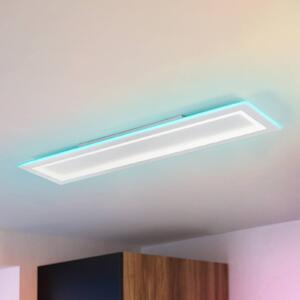EGLO connect LED stropné svietidlo Padrogiano-Z, 1 svetlo, 120 x 30 cm, Biela / opálová, Obývacia izba / jedáleň, kov, Moderný, Stropné svetlo