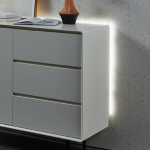 Závesné svietidlo Oilella, čierno-sivé, dĺžka 95 cm, sklo, 3 svetlá., Čierna, Obývacia izba / jedáleň, Sklo, Závesné svietidlo