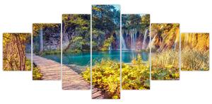 Vodopády v prírode - obraz (Obraz 210x100cm)