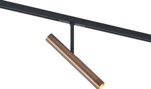 Moderný tmavý bronzový reflektor pre 1-fázový koľajnicový systém - Slimline Avery