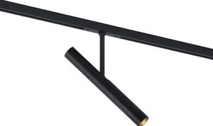 Moderný reflektor čierny pre 1-fázový koľajnicový systém - Slimline Avery