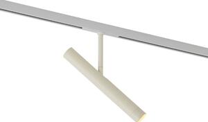 Moderný reflektor béžový s bielou farbou pre 1-fázový koľajnicový systém - Slimline Avery