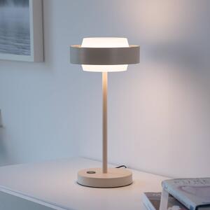 Schöner Wohnen stolová LED lampa Elmo, piesková bríza, 3000 K stmievač, Krémová / jantárovo žltá, Obývacia izba / jedáleň, kov, Moderný, Stojacie svietidlo