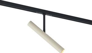 Moderný reflektor béžový s čiernou farbou pre 1-fázový koľajnicový systém - Slimline Avery