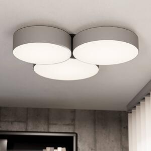 EGLO connect Smart stropné LED svetlo Barbano-Z, sivá, Hliník / sivá / zinok, Obývacia izba / jedáleň, kov, Moderný, Stropné svetlo