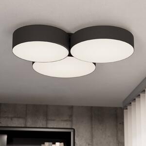 EGLO connect Smart stropné LED svetlo Barbano-Z, čierne, Čierna, Obývacia izba / jedáleň, kov, Moderný, Stropné svetlo