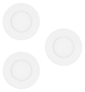 EGLO connect Smart zapustené LED svietidlo Fueva-Z, biele, sada 3 ks, Biela / opálová, Obývacia izba / jedáleň, kov, Moderný, Zapustené stropné svietidlo