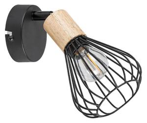 Rabalux 3147 - Nástenné bodové svietidlo FARFALLE 1xE14/25W/230V čierna/buk