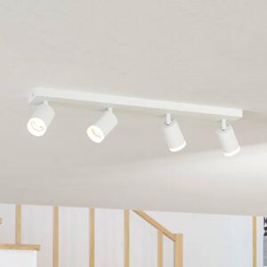 EGLO connect Smart-LED-bodové svetlá Melitello-Z, 4-pl., biela, Biela / opálová, Obývacia izba / jedáleň, Hliník, Moderný, Stropné svetlo