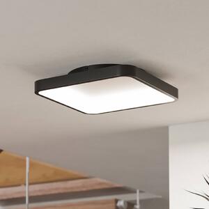 EGLO connect Smart stropné LED svetlo Loretello-Z, hranaté, čierne, Čierna, Obývacia izba / jedáleň, kov, Moderný, Stropné svetlo