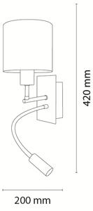 Brilagi - LED Flex. lampa BOBO 1xE27/25W/230V + LED/3W m. chróm/biela/jednorožce