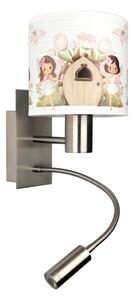 Brilagi - LED flexibilná lampa BOBO 1xE27/25W/230V + LED/3W m. chróm/biela/ružová/víly