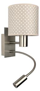 Brilagi - LED flexibilná lampa BOBO 1xE27/25W/230V + LED/3W matný chróm/béžová/s bodkami