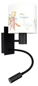 Brilagi - flexibilná LED lampa BOBO 1xE27/25W/230V + LED/3W čierna/biela/zvieratká