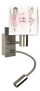 Brilagi - LED flexibilná lampa BOBO 1xE27/25W/230V + LED/3W m. chróm/biela/ružová/bal